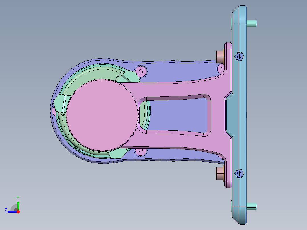 数控机床旋转模块右视图