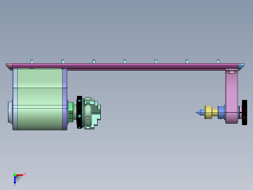 数控机床旋转模块俯视图
