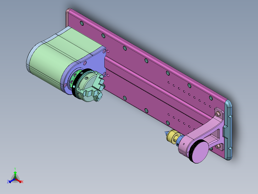 数控机床旋转模块正等轴测图