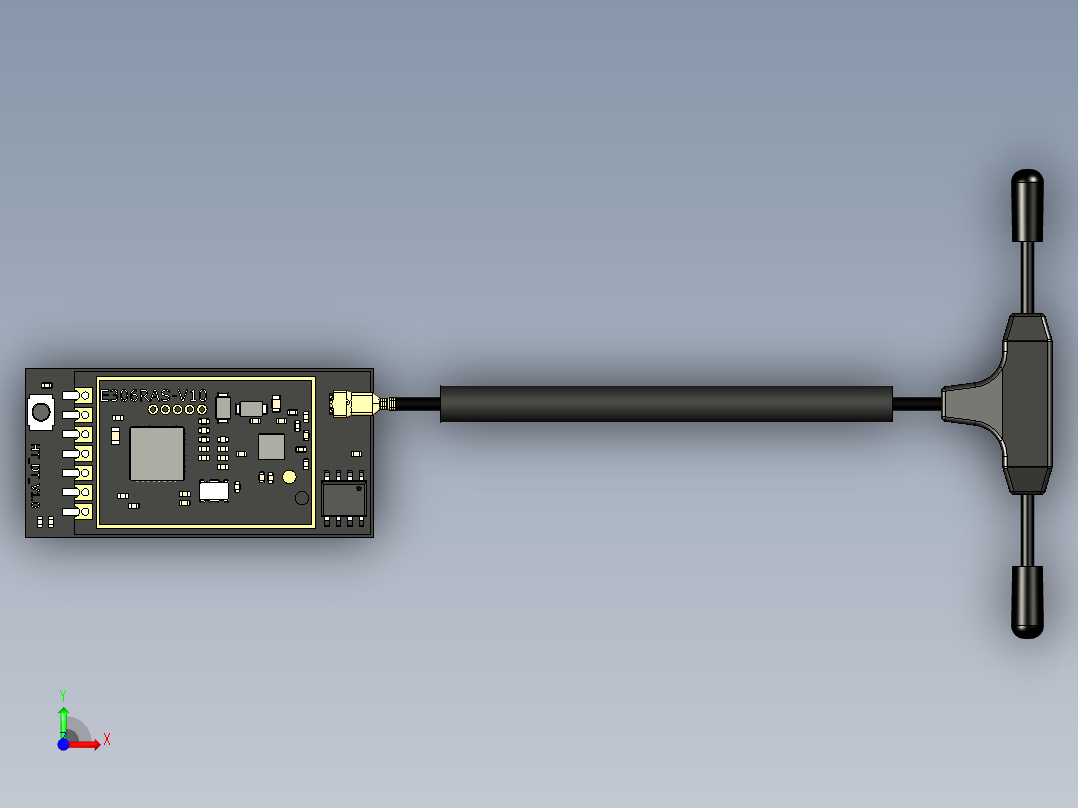 XF 头部追踪器数据链路模块前视图