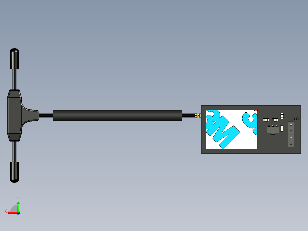 XF 头部追踪器数据链路模块后视图