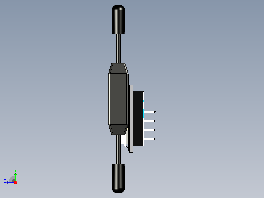 XF 头部追踪器数据链路模块右视图