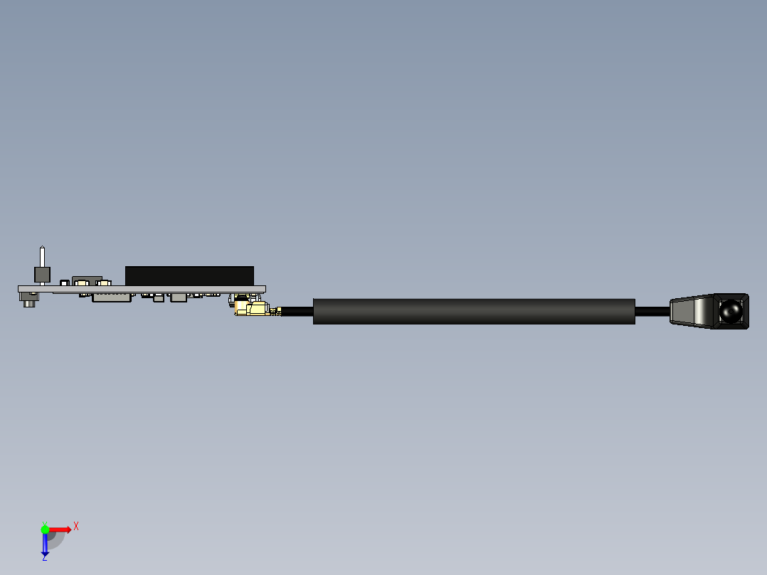 XF 头部追踪器数据链路模块俯视图