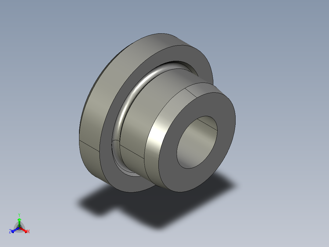 带肩衬套 MISUMI JBH5-5正等轴测图