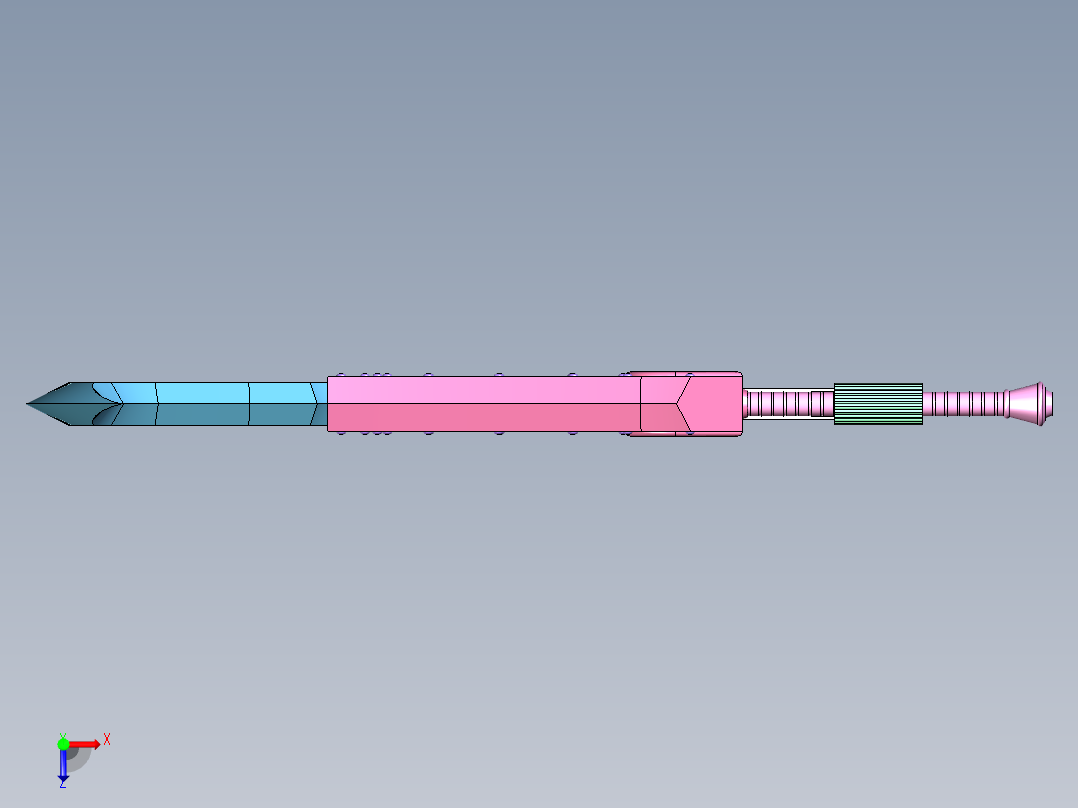 斩铁剑模型俯视图