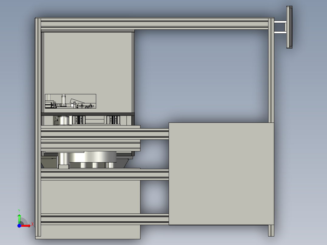 分流盘组装设备前视图