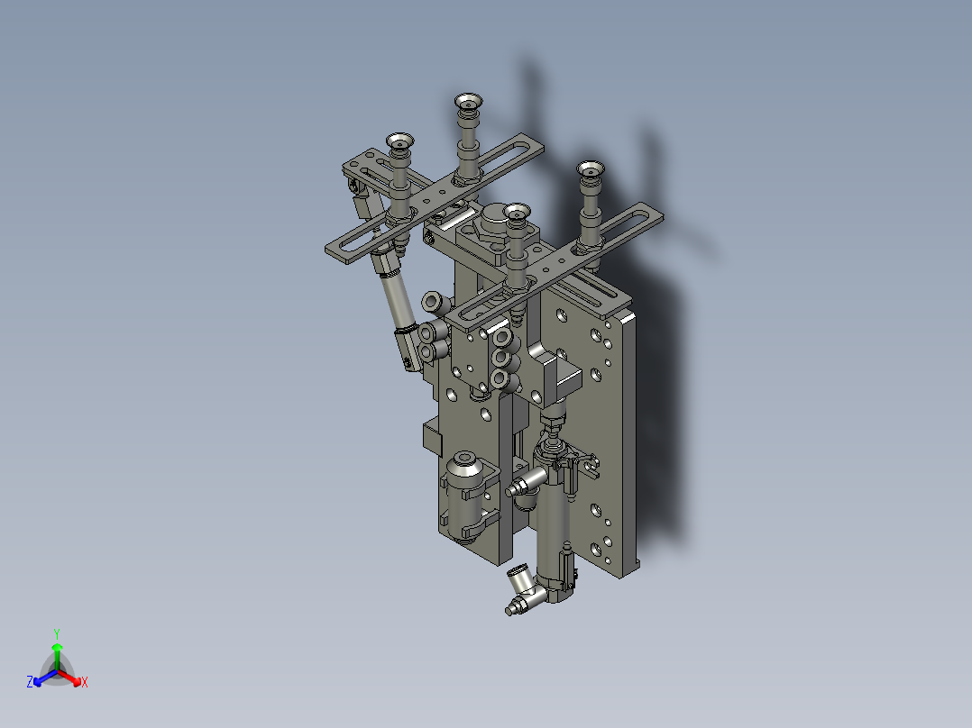YSZ150B-03-05料盒机械手正等轴测图
