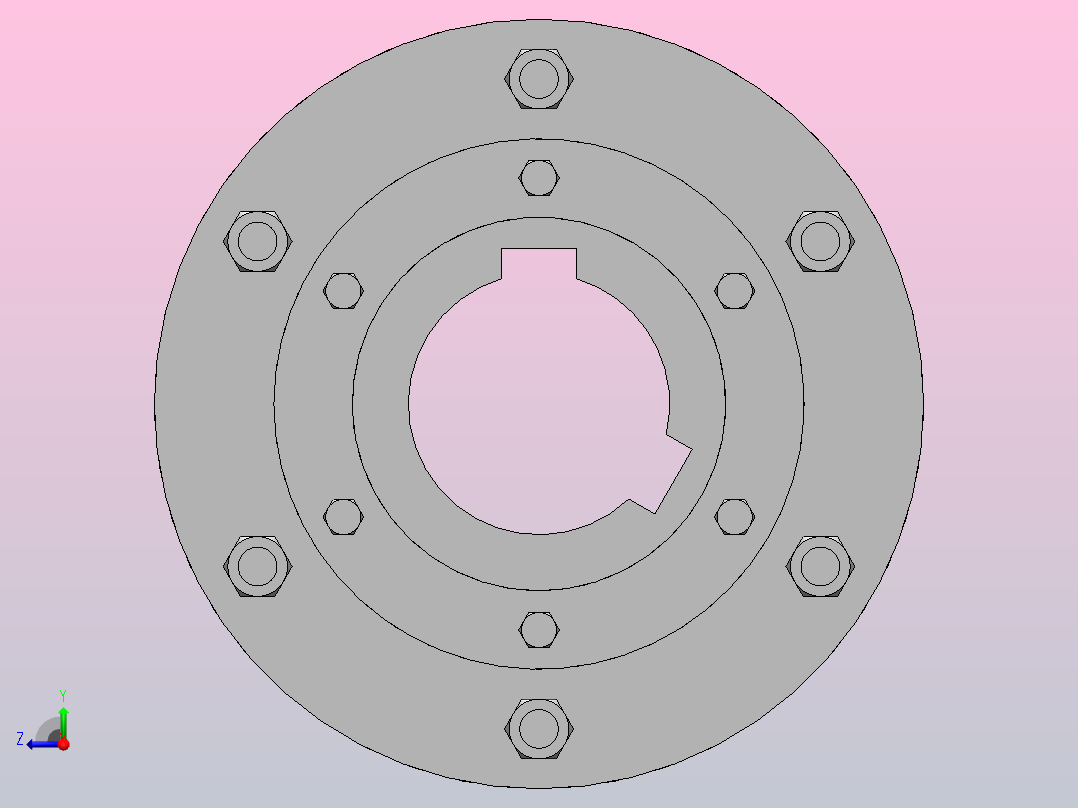 GⅡCLZ1～13型鼓形齿式联轴器_GⅡCLZ1联轴器 B 40×112／ B 35×82前视图