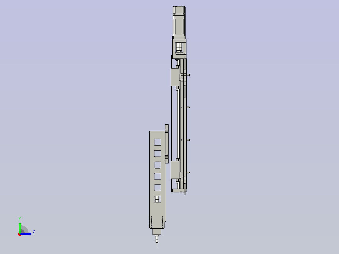 蓝胶点胶Z轴装配2左视图