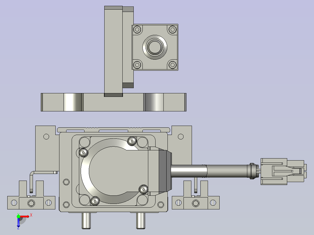 蓝胶点胶Z轴装配2俯视图