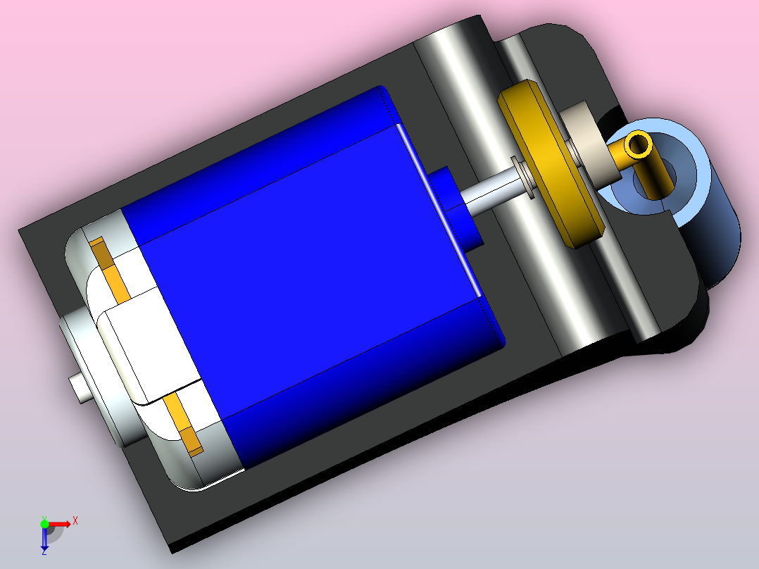 自制纹身机俯视图