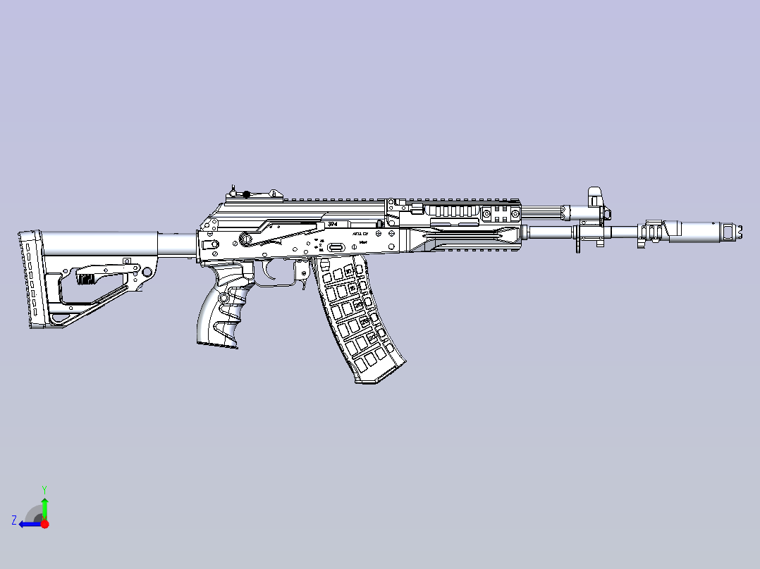 AK-12 Reference Model右视图