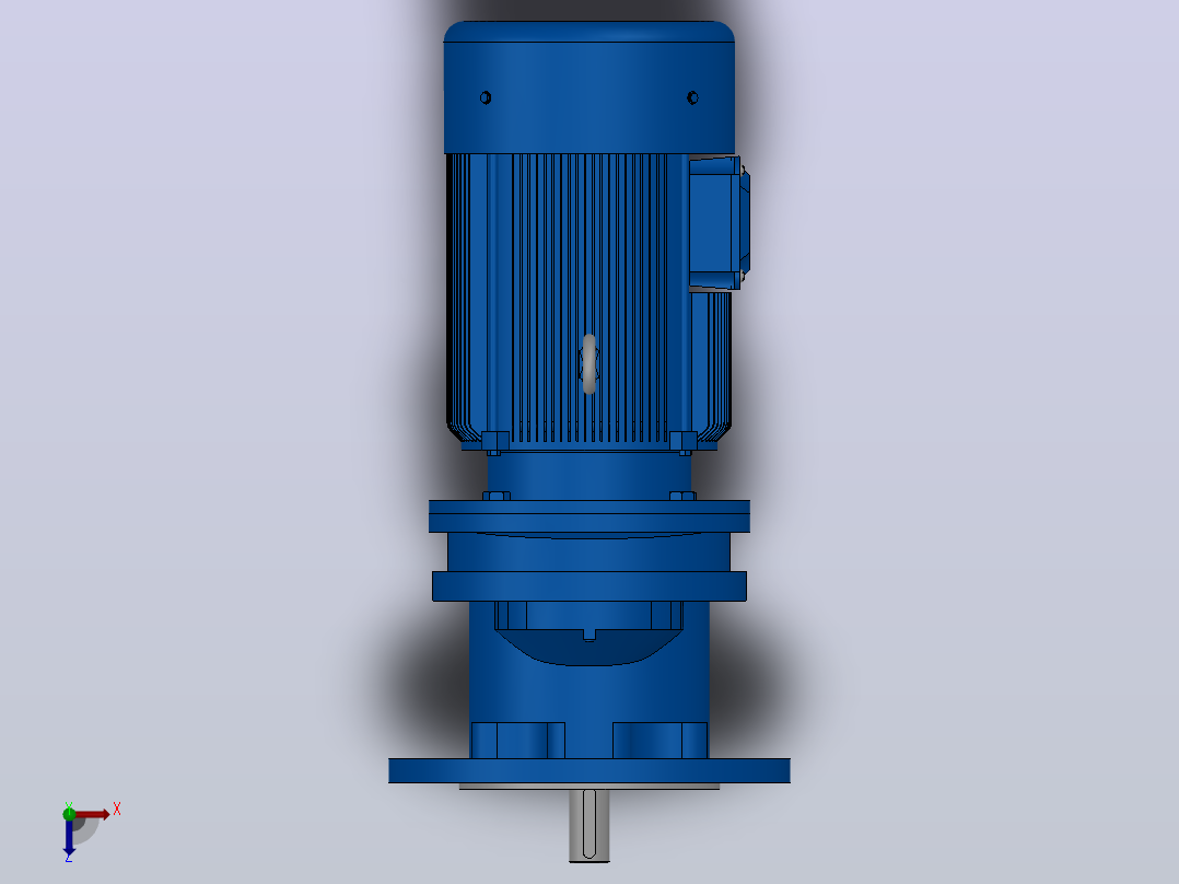 RXF57法兰轴伸式安装斜齿轮减速机RX57-Y0.37-4P-71-M1-0°-Φ200俯视图