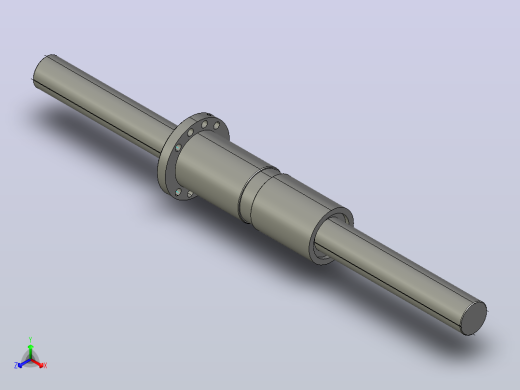 DKFZD5016-6滚珠丝杆3D模型正等轴测缩略图