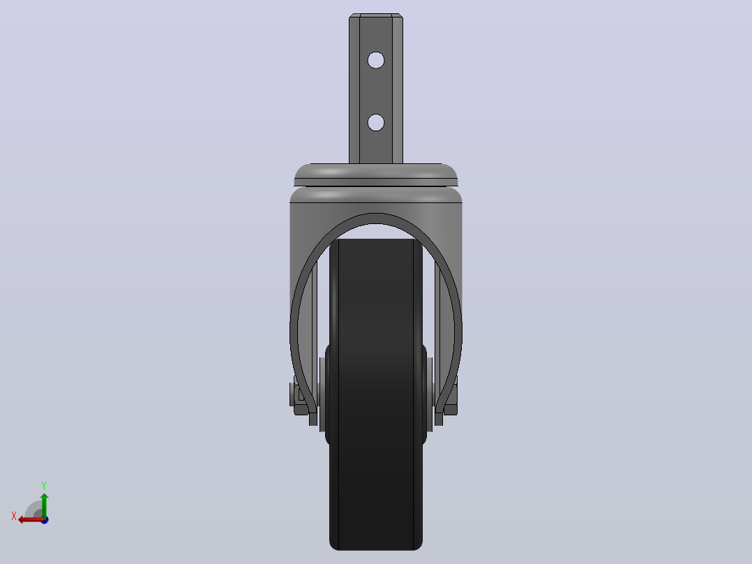 脚轮Colson-3_00514_309 2 1_2 LG X 7_8 SQUARE (MTG31)后视图