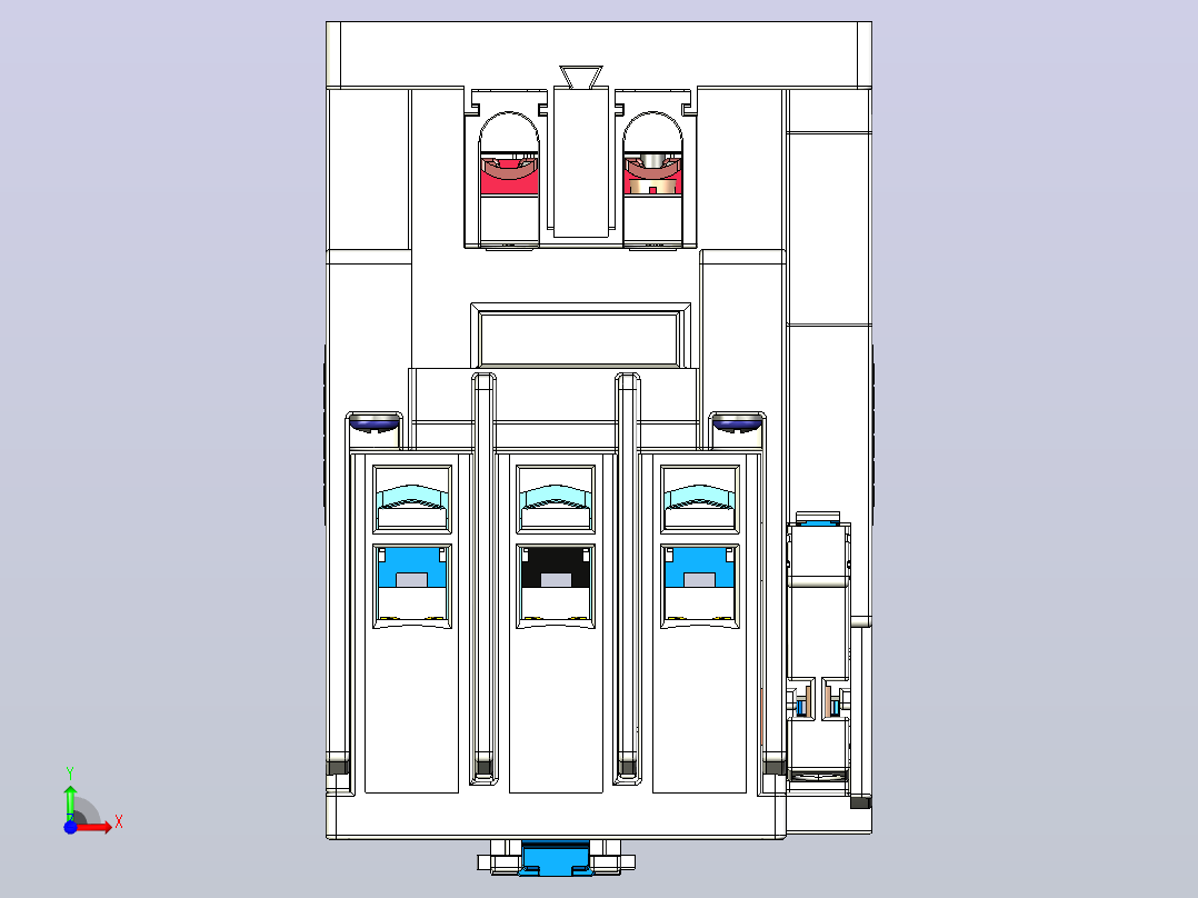 NC8-40-65 3P交流接触器三维模型20240318前视图