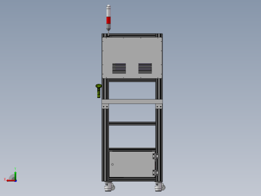 条码扫描工作台3D模型后视缩略图