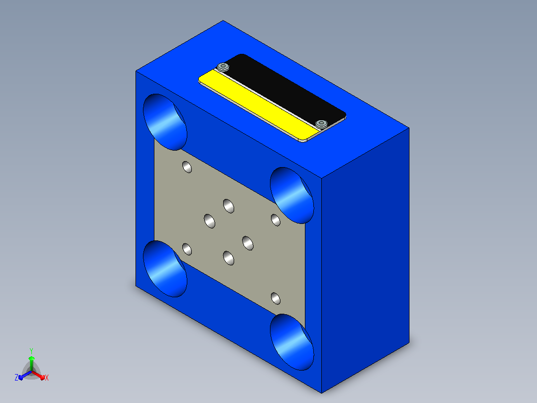 LFA25KWA(B)控制盖板正等轴测图