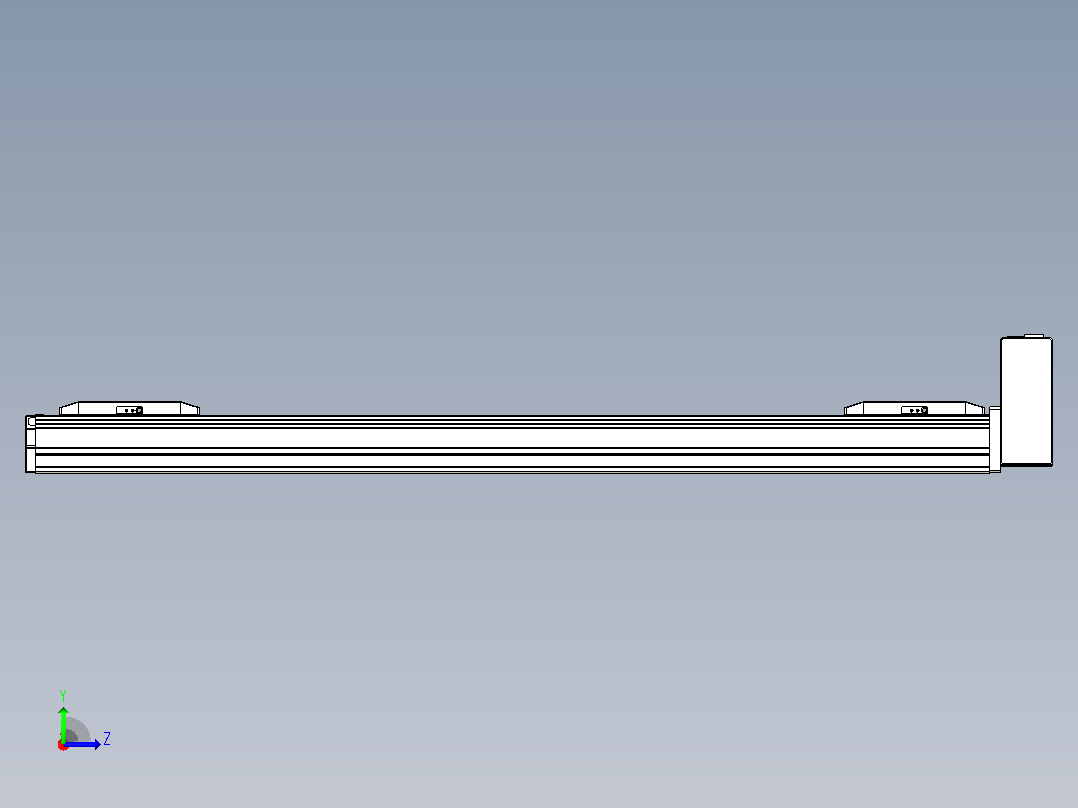 皮带直线轴双滑块型TPA-GCBS-50-P42-L250-LU-M10-N3左视图