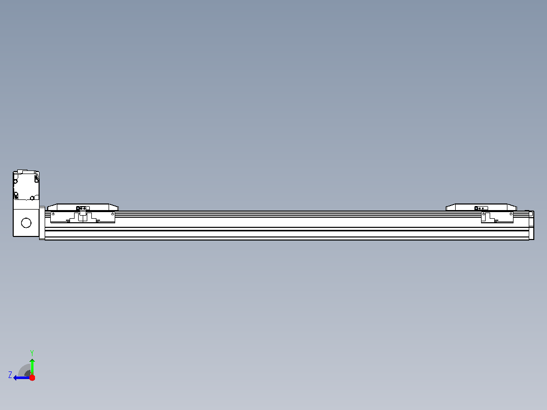 皮带直线轴双滑块型TPA-GCBS-50-P42-L250-LU-M10-N3右视图