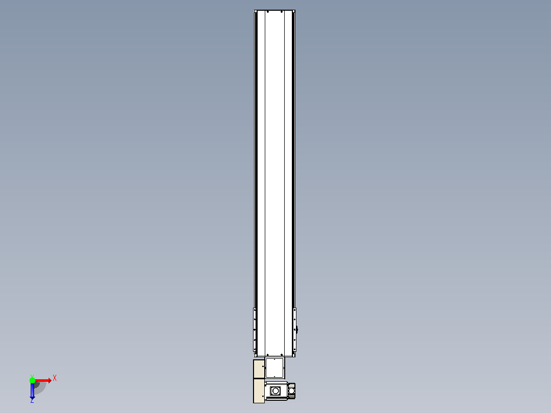 皮带直线轴半封闭可选导轨TPA-HNB-220D-176-L1450-ML-C-P1K-N3俯视图