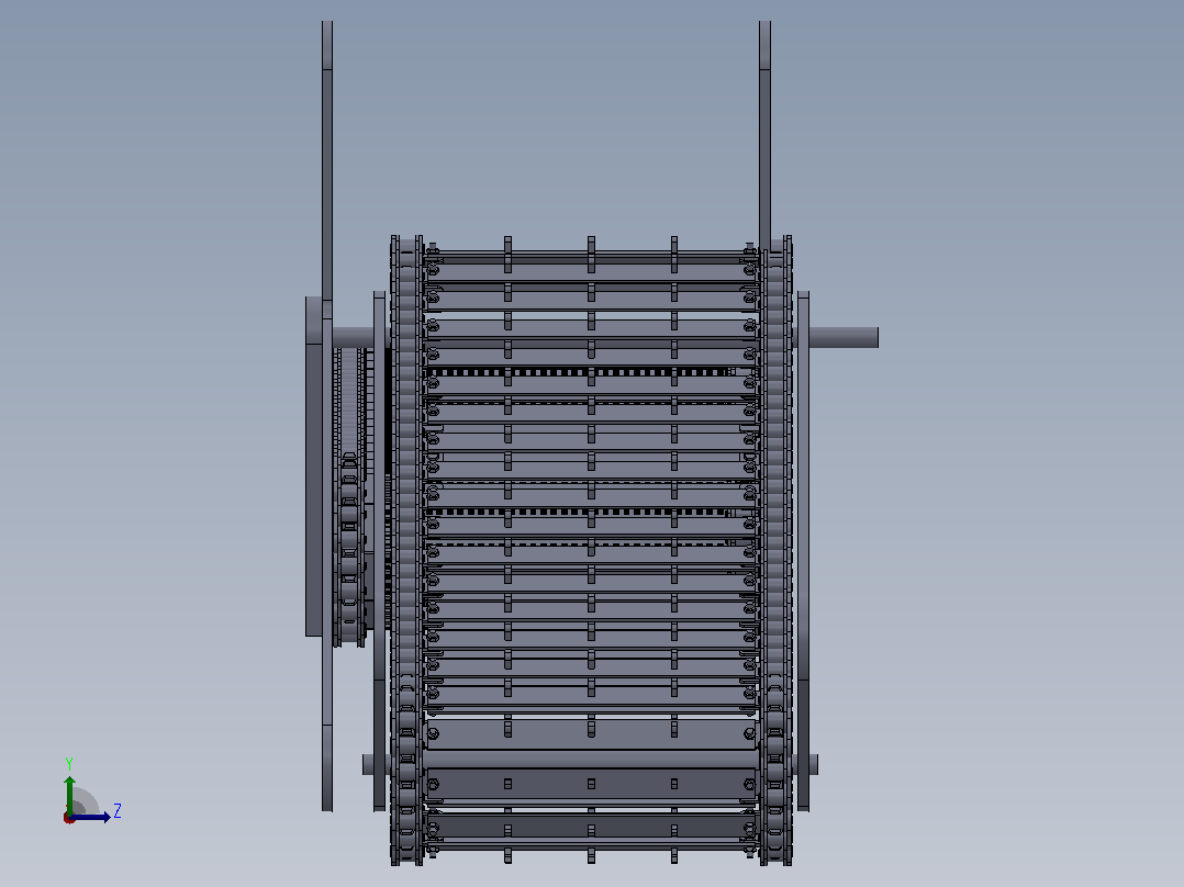 小型水域水面漂浮物收集装置设计  sw +CAD+说明书左视图