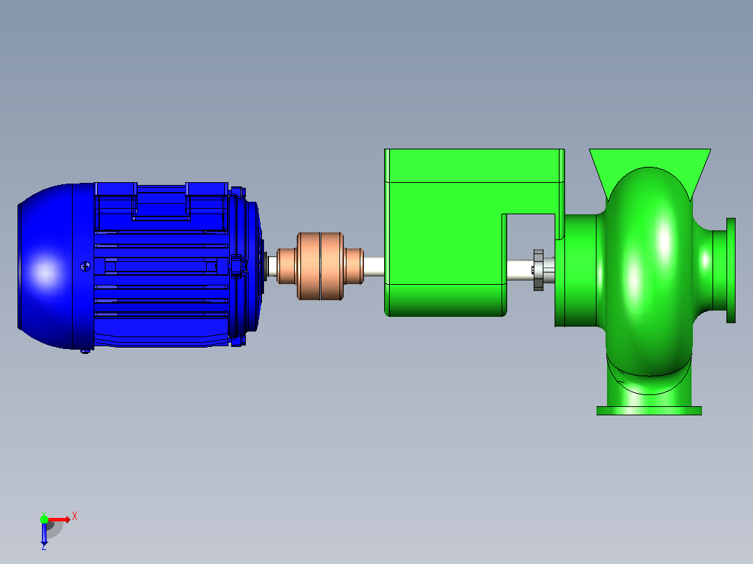 水泵，俯视图