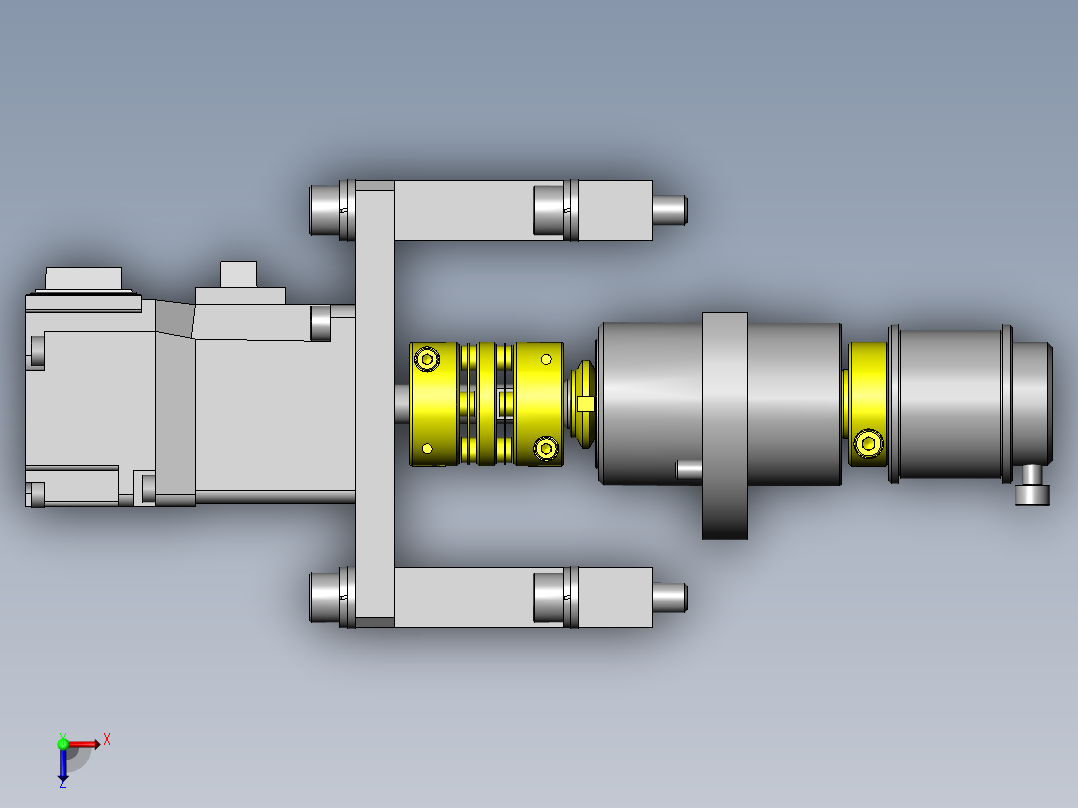 薄膜产品进给机构俯视图