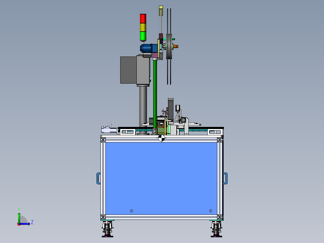 剪切摆盘设备sw17可编辑左视图