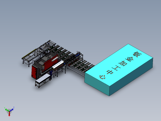 电梯门板加强筋自动放料生产线SW19设计
