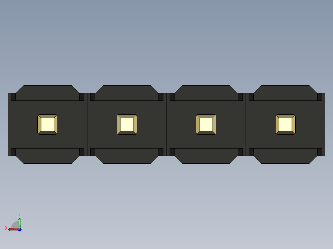 彩色公头100mil（2.54mm）系列-DS1021_black_1x04p_100mil_Type1_rev1.0后视图