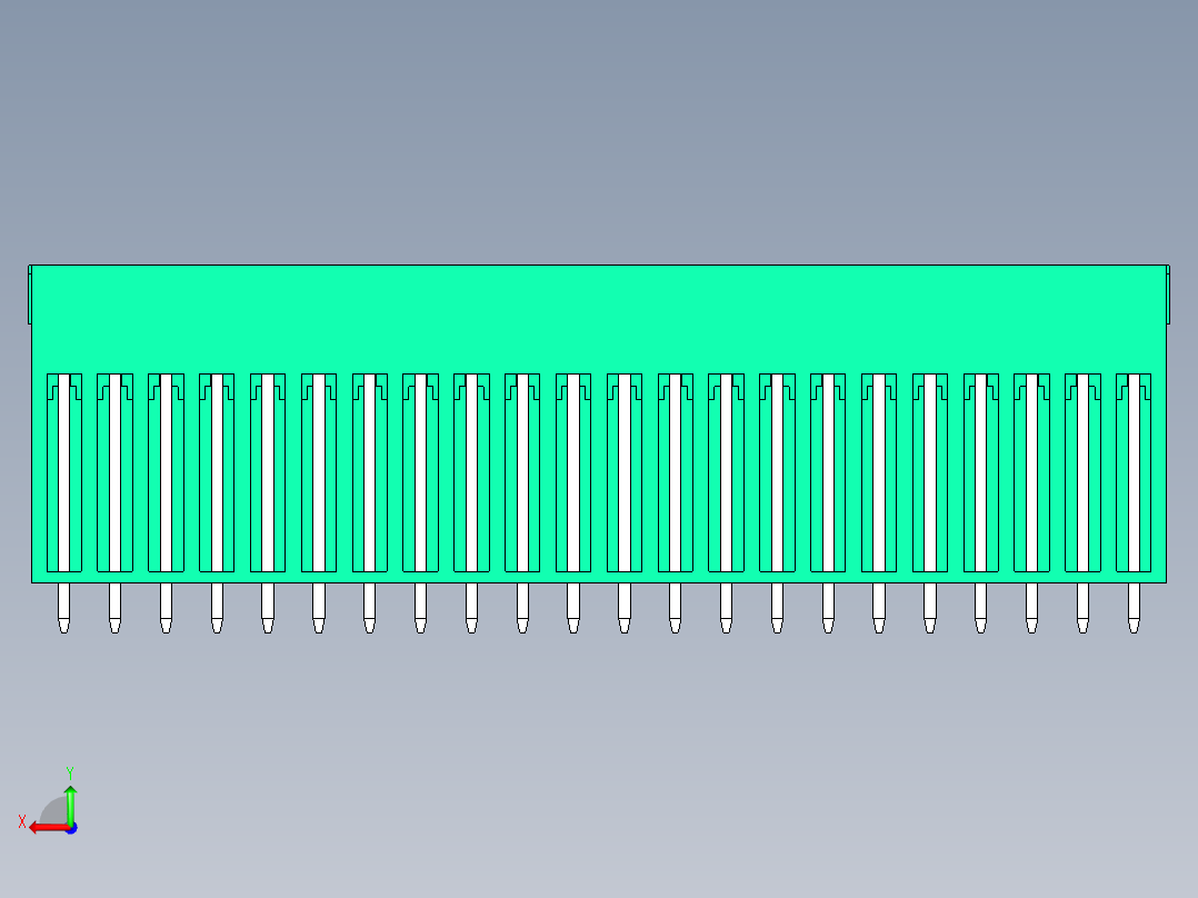 DEGSON 15EDG 系列 3.5mm 插拔式接线端子 FullPack-15EDGVH-3.5-44P-14-00AH后视图