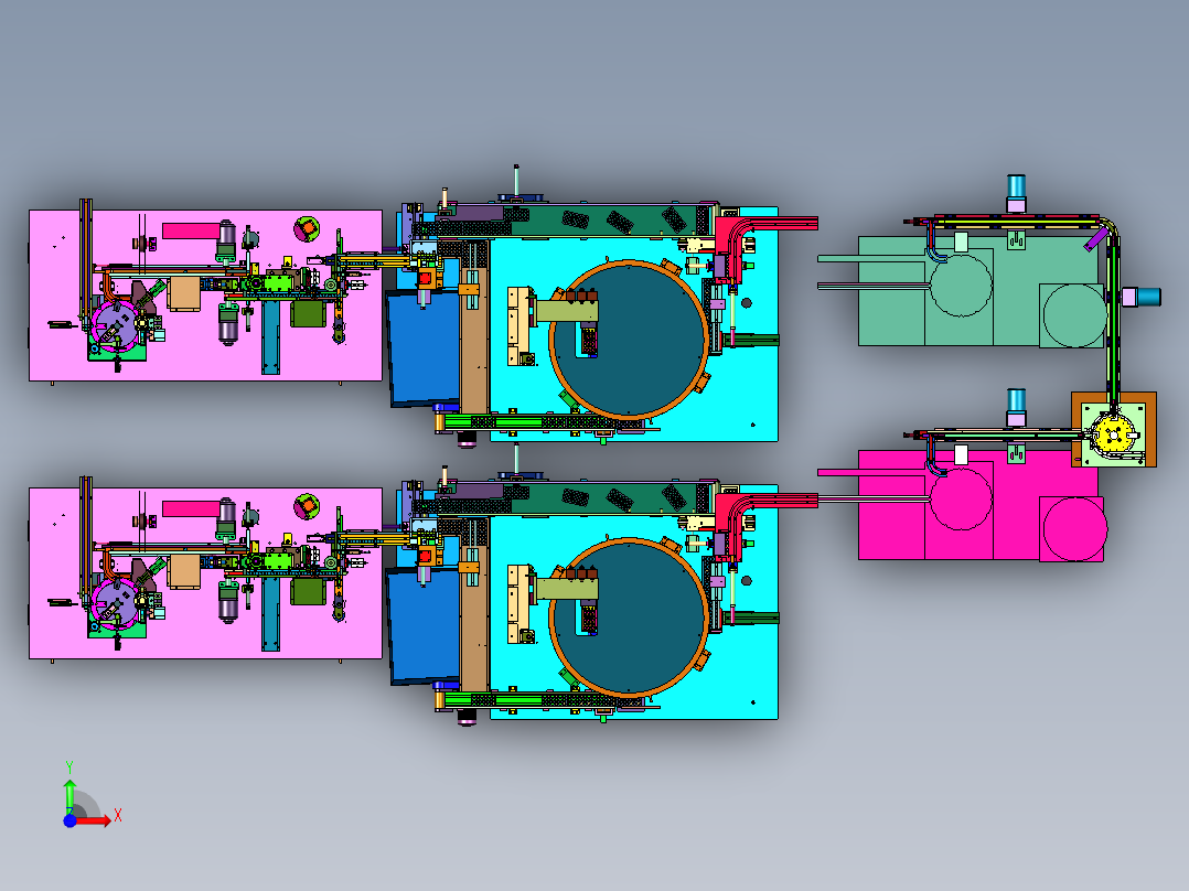 锂电池电芯注液滚槽放面片产线前视图