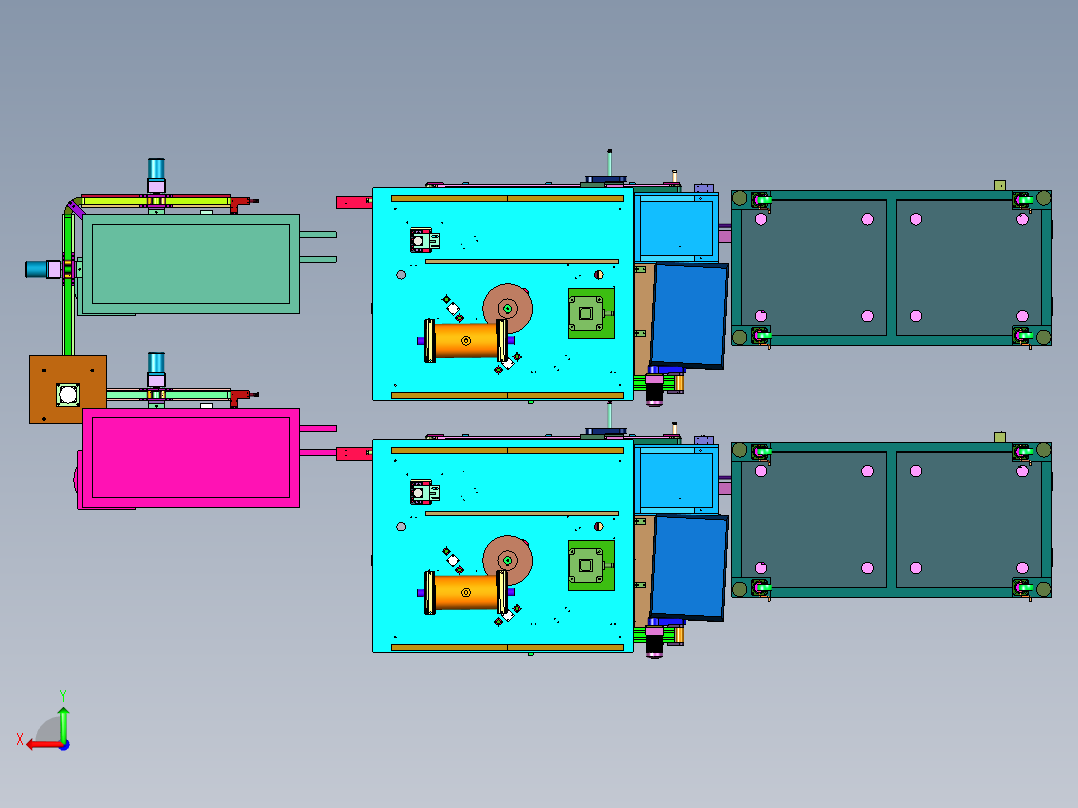 锂电池电芯注液滚槽放面片产线后视图