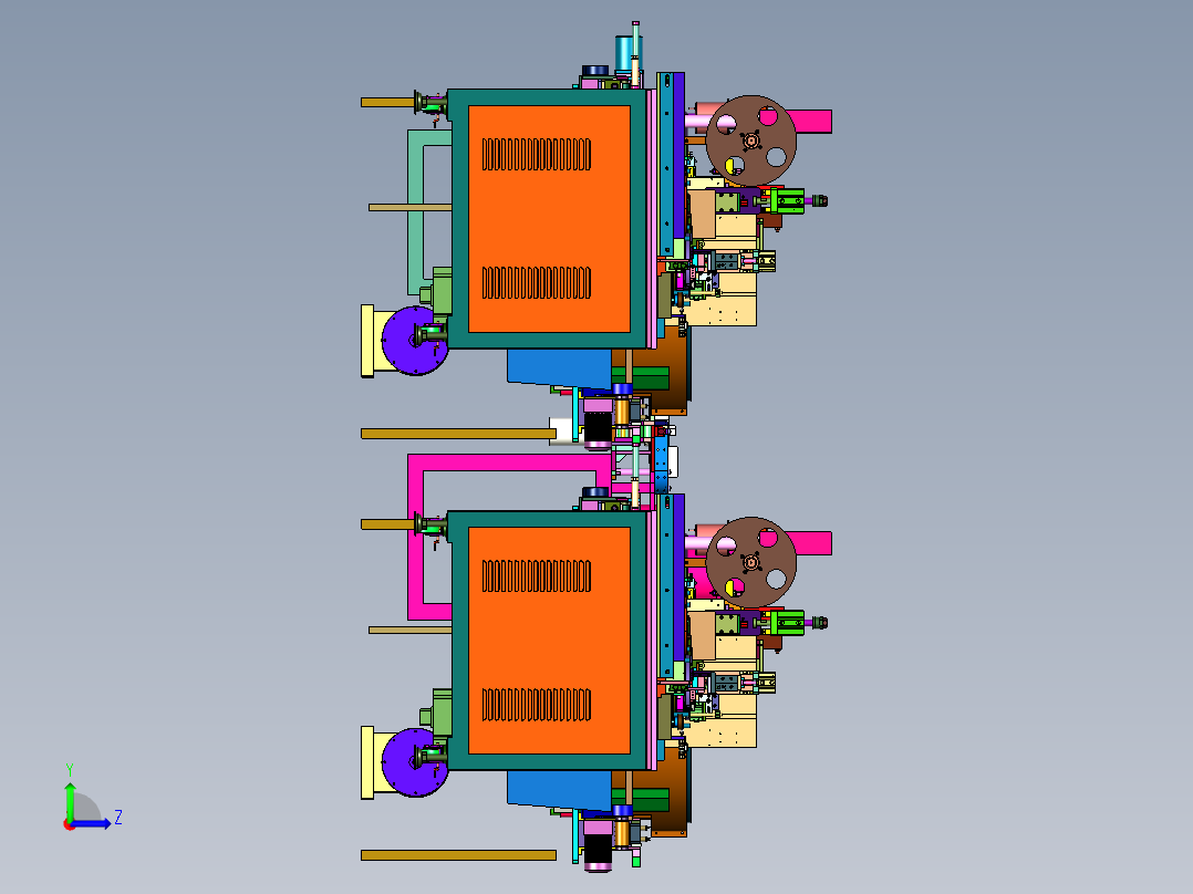锂电池电芯注液滚槽放面片产线左视图