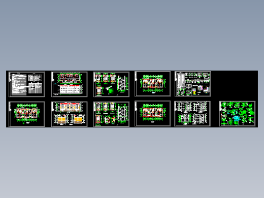 一梯两户三单元4层砖混单元式住宅楼建施工CAD图纸