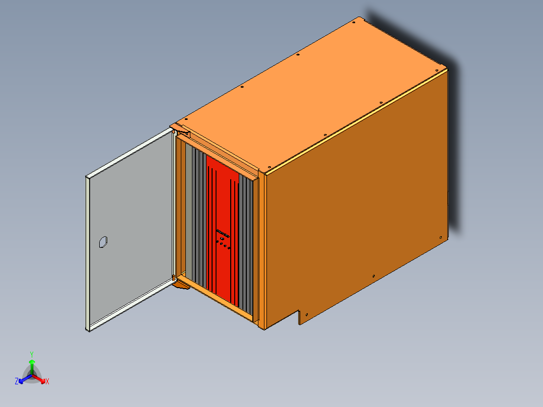 电器柜 电控柜 (124) 机械设计素材主视图