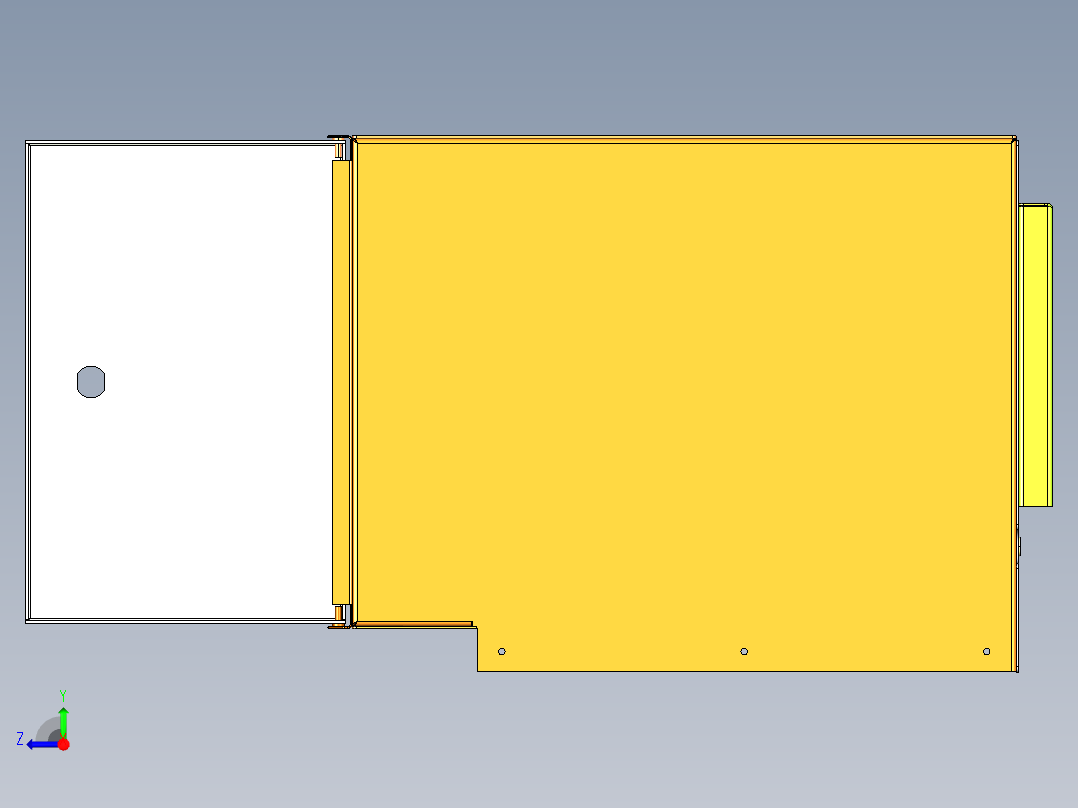 电器柜 电控柜 (124) 机械设计素材右视图