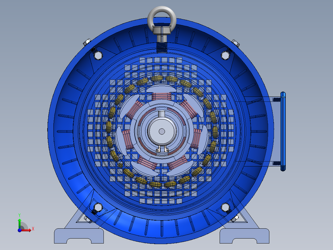 交流电动机前视图