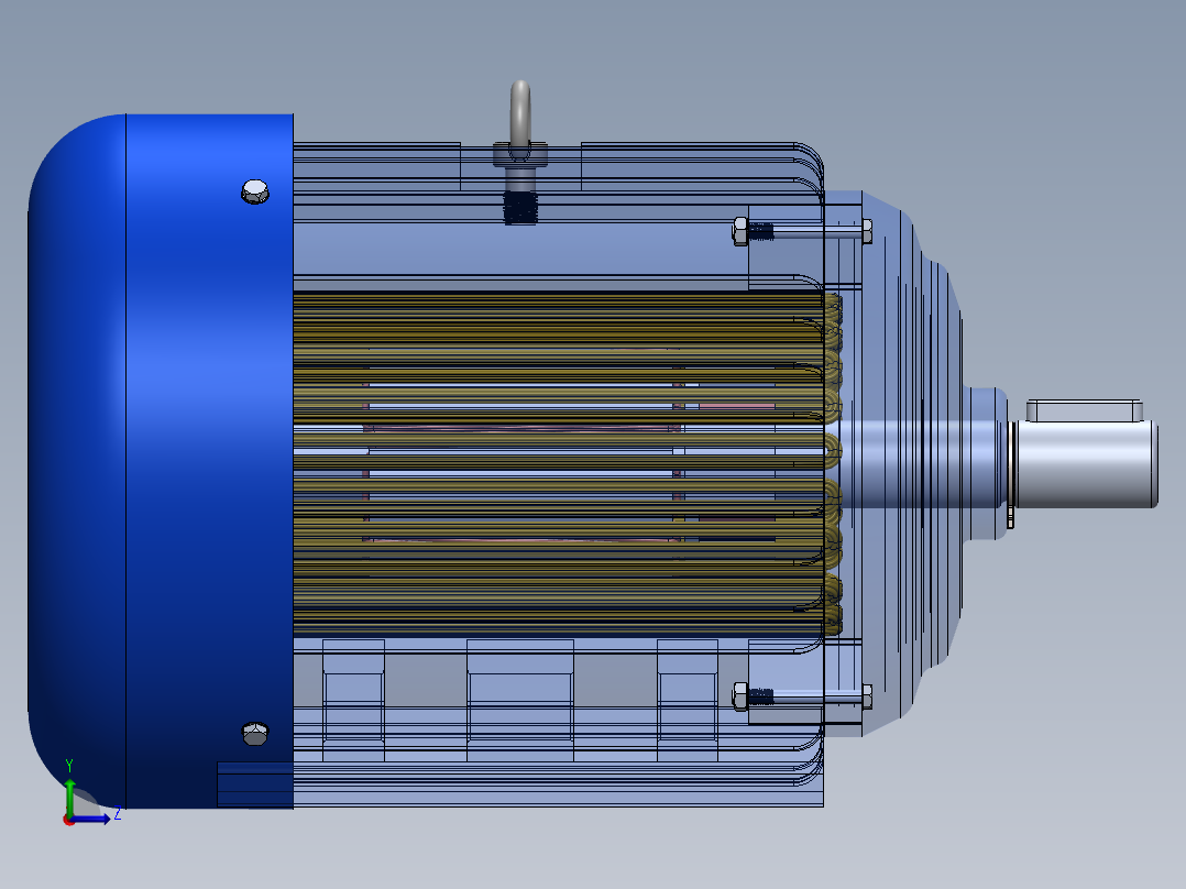 交流电动机左视图