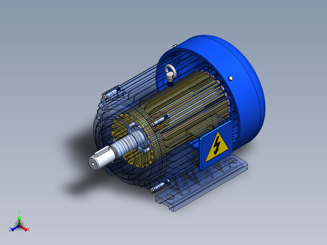 交流电动机正等轴测图