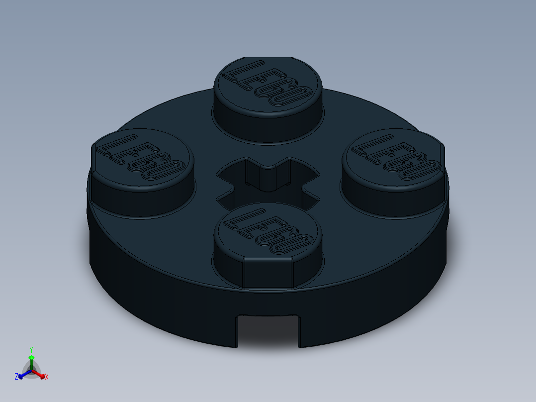 乐高零件 4032 板 2 x 2 圆形-403226 Black Plate 2 x 2 Round