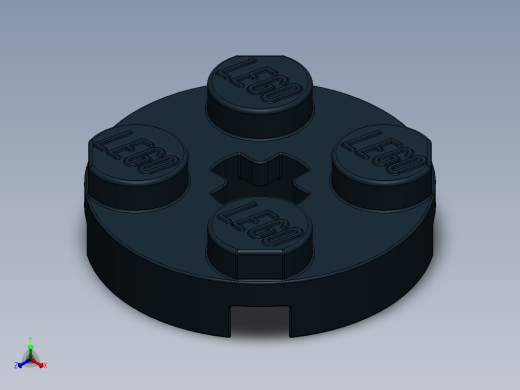 乐高零件 4032 板 2 x 2 圆形-403226 Black Plate 2 x 2 Round