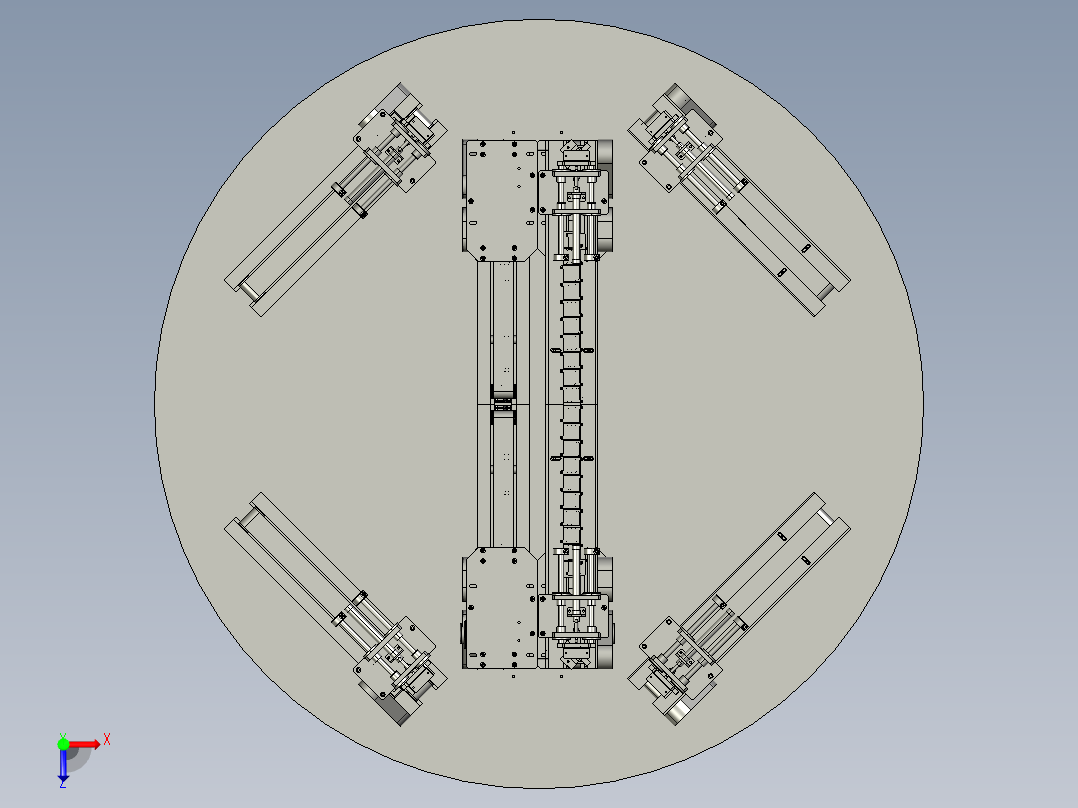 散热片涂胶机俯视图