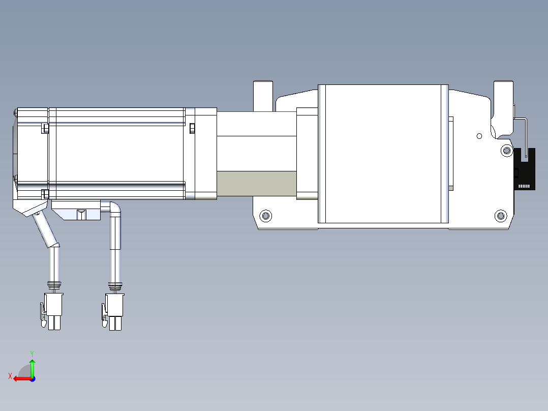 东锦同步带传动-直线滑台模组DH170B-L150-S600-BL-P400W-C3后视图