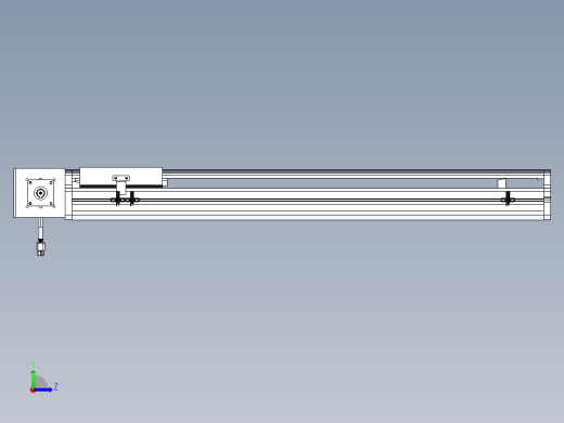 东锦同步带传动-直线滑台模组DH170B-L150-S600-BL-P400W-C3左视缩略图