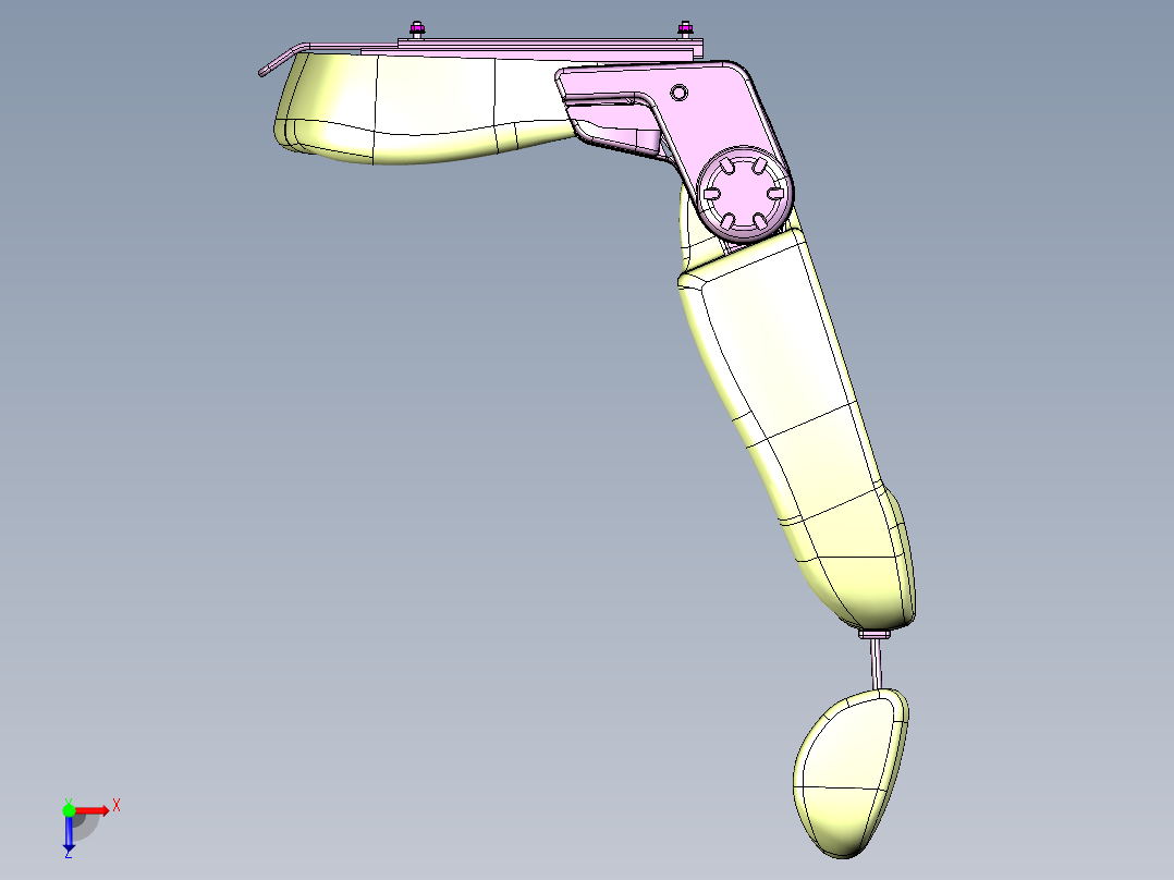 手动汽车座椅catia三维 201529==35俯视图