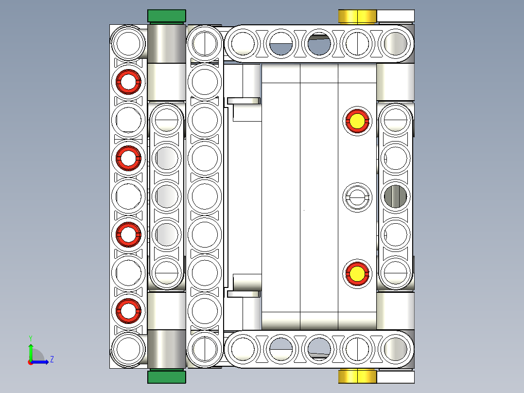 垃圾车立体拼装模型左视图
