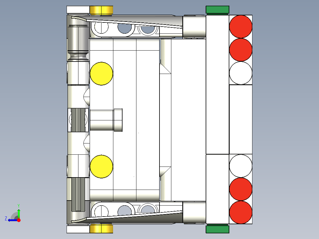 垃圾车立体拼装模型右视图