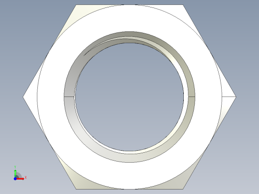 DIN 934 螺母-M60 Nut.STEP前视缩略图